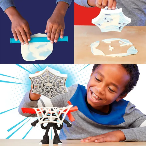 Plastilină Play-Doh Spiderman lauch and Slice Battle Multicolor / 3+ photo 6
