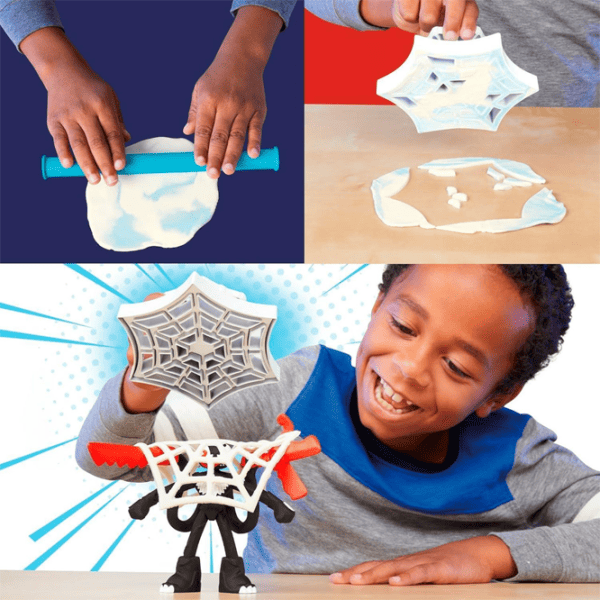 Plastilină Play-Doh Spiderman lauch and Slice Battle Multicolor / 3+ photo 6
