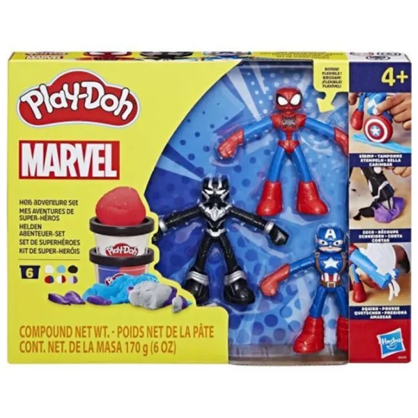 Набор пластилина Play-Doh Marvel Figures Разноцветный / 4+ photo 1