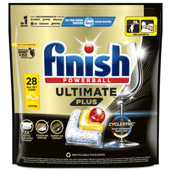 Средство FINISH Ultimate Plus капсулы / для очистки photo 1