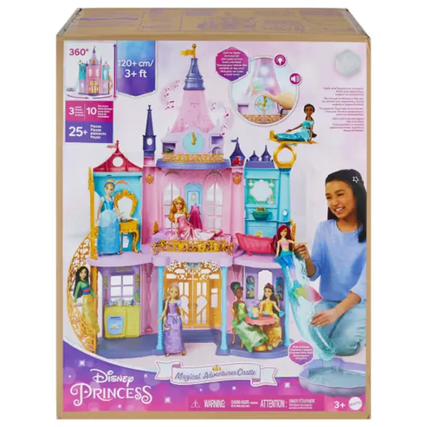 Castel pentru păpuși Mattel Princess Ultimate Castle HLW29 Lacăt / 3+ photo 5