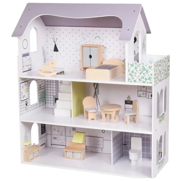 Домик для кукол Baby Mix Montessori Wood 58990 домик / 3+ photo 1