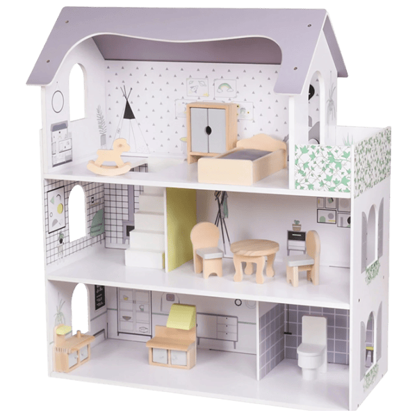 Домик для кукол Baby Mix Montessori Wood 58990 домик / 3+ photo 1