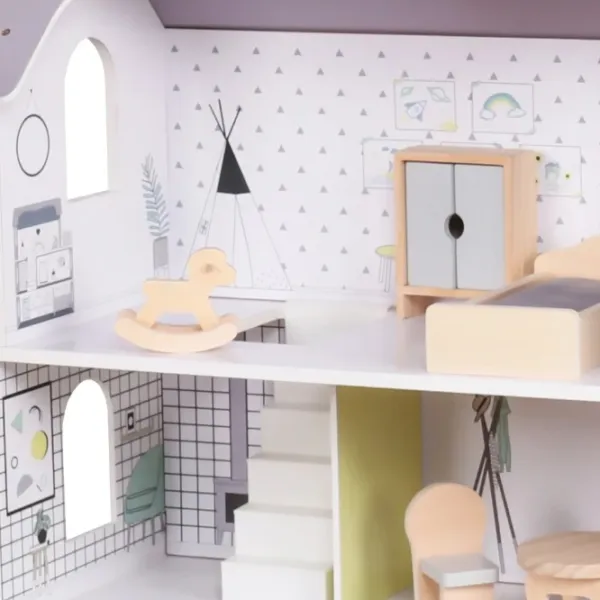 Домик для кукол Baby Mix Montessori Wood 58990 домик / 3+ photo 4