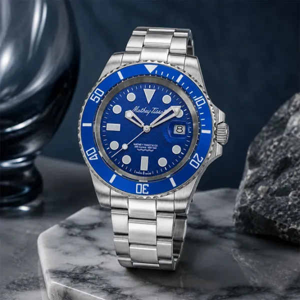 Ceas de mână pentru bărbați Mathey-Tissot H977ABU Cuarț / 43 mm photo 3