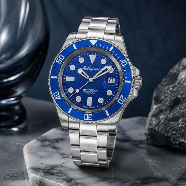 Ceas de mână pentru bărbați Mathey-Tissot H977ABU Cuarț / 43 mm photo 3
