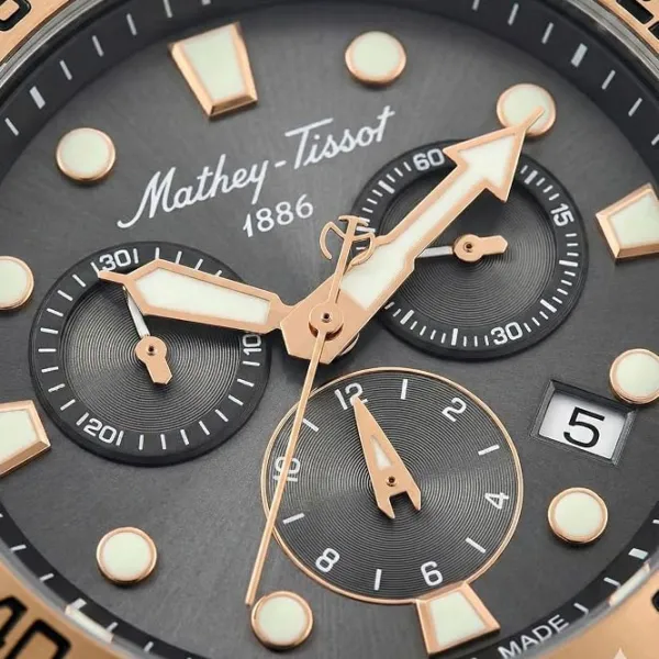 Ceas de mână pentru bărbați Mathey-Tissot H121CHARN Cuarț / 44 mm photo 5