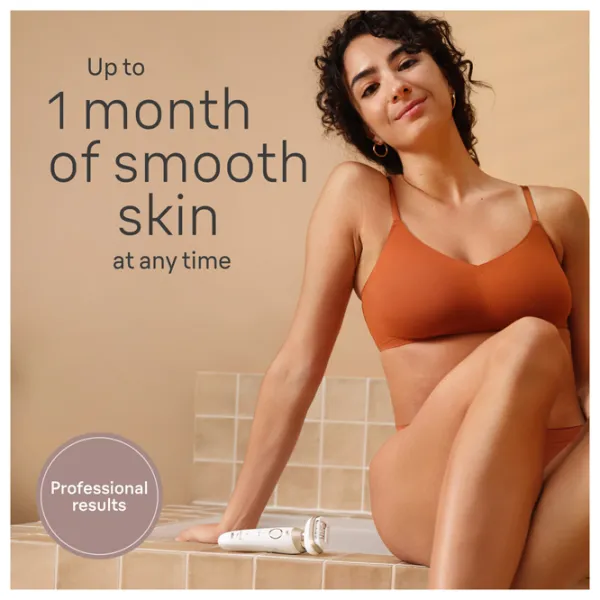 Epilator Braun SES9071 Umedă / Gold White photo 3
