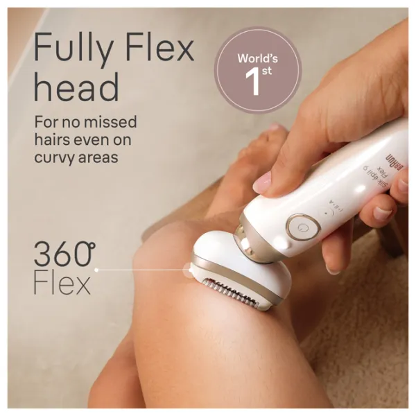 Epilator Braun SES9071 Umedă / Gold White photo 4