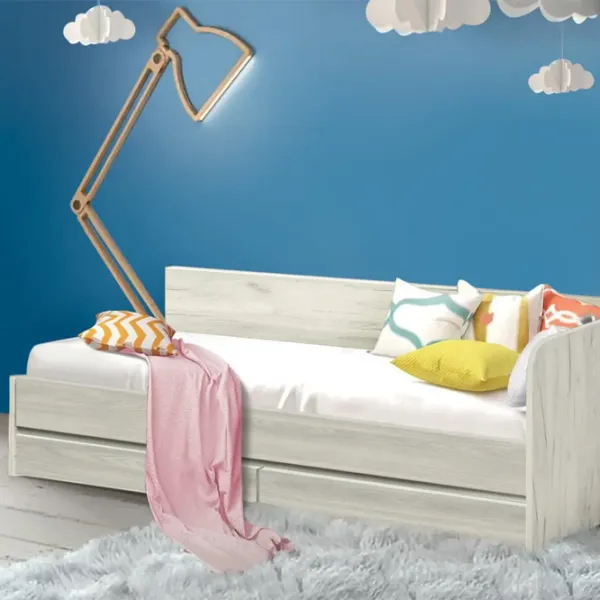 Pat Modern Komfi 90 x 200 cm / DSP / Oak white craft photo 3