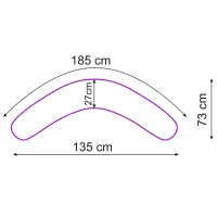 Pernă pentru gravide și mame PernaMea PM.100270/5 Bumbac / Purple photo 4