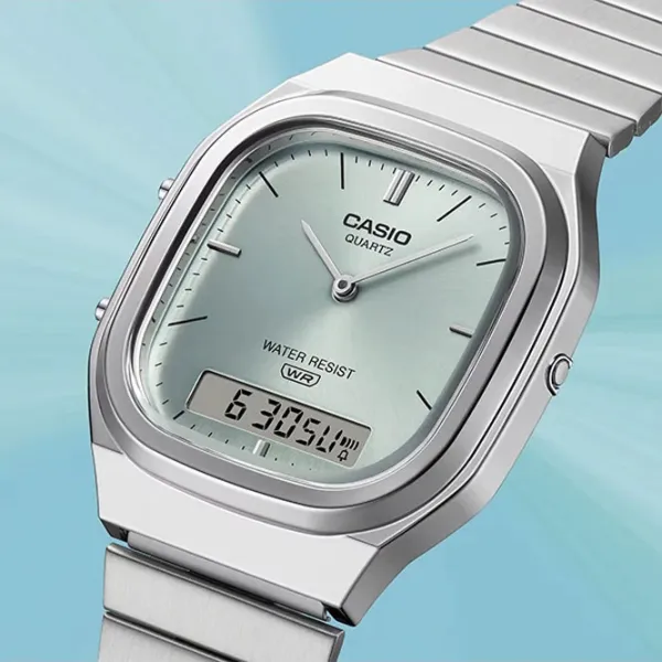 Ceas de mână pentru bărbați Casio AQ-240E-2AEF Cuarț / 36 mm photo 3
