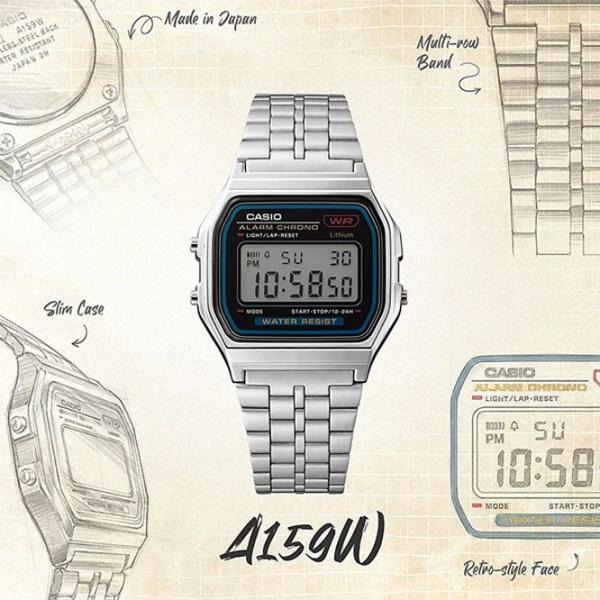 Ceas de mână pentru bărbați Casio A159WE-1EF Digital / 37 x 33 mm photo 6