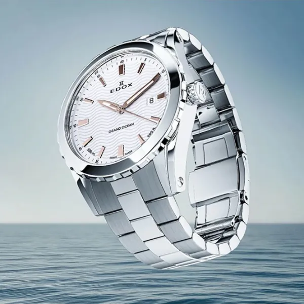 Ceas de mână pentru bărbați Edox 53102-3M-AIR Cuarț / 42 mm photo 3
