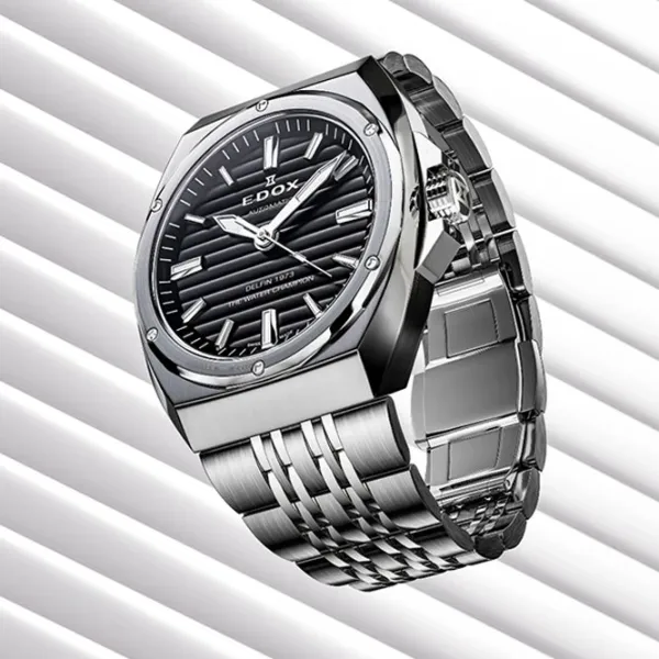 Ceas de mână pentru bărbați Edox 80142-3M-NIN Mecanic / 41 mm photo 4