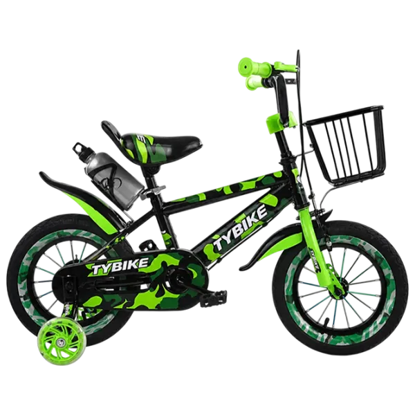 Велосипед TyBike BK-3 12"  Алюминий / Зеленый Черный photo 1