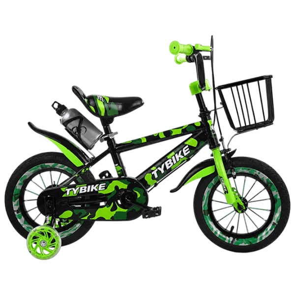Велосипед TyBike BK-3 12"  Алюминий / Зеленый Черный photo 1
