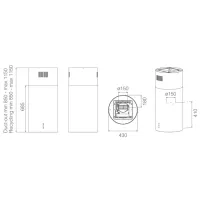 Вытяжка Elica Tube Pro Island WH/A/43 Островная/ Белый/ Матовый photo 2