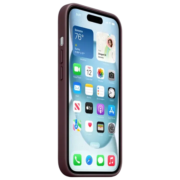 Husă pentru smartphone Apple iPhone 15 Apple / MagSafe Back / Poliester / Mulberry photo 6