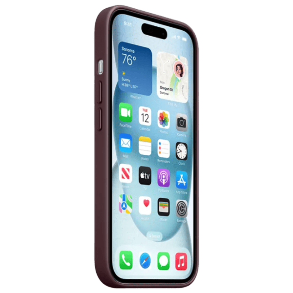 Husă pentru smartphone Apple iPhone 15 Apple / MagSafe Back / Poliester / Mulberry photo 6