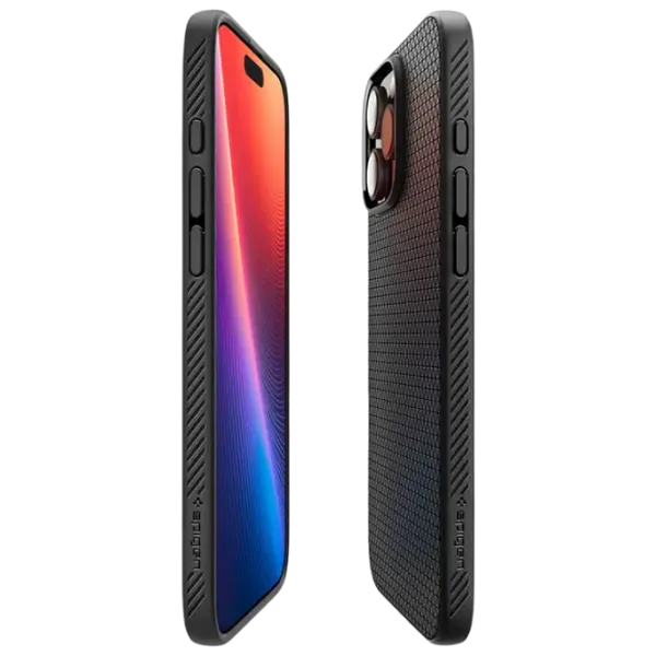 Husă pentru smartphone Apple iPhone 16 Pro Max Spigen / Back / TPU / Black Black Matt photo 2