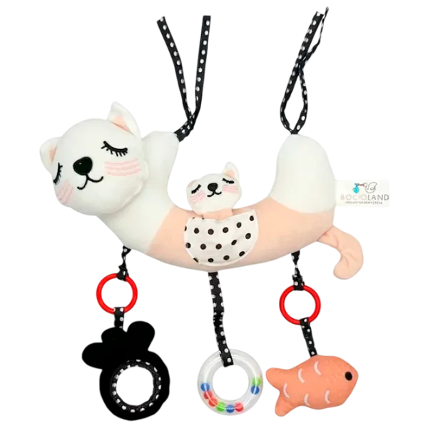 Игрушка для колясок и кроваток Bocioland Kitty BL237  0+ / Белый photo 1