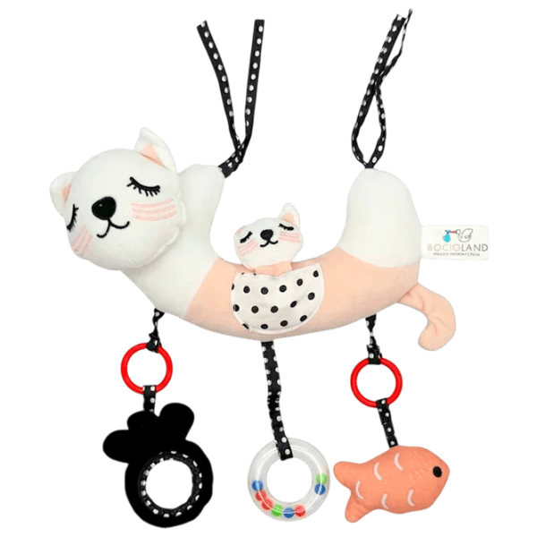 Игрушка для колясок и кроваток Bocioland Kitty BL237  0+ / Белый photo 1