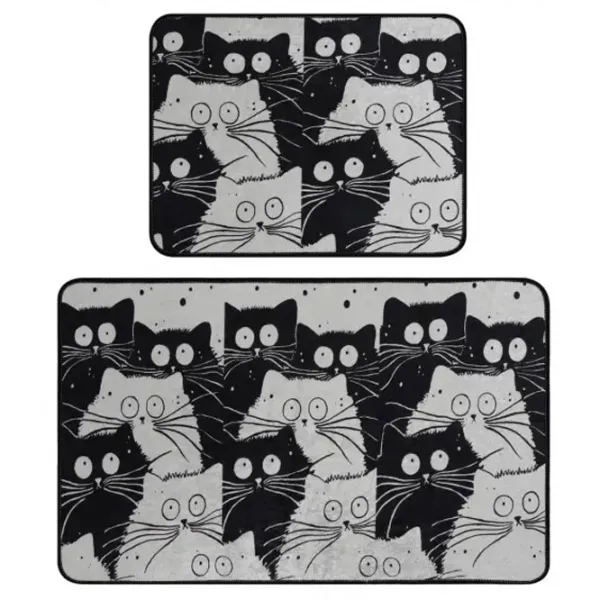 Набор ковриков для ванной Trendy White Cats Полиэстер / Белый photo 5