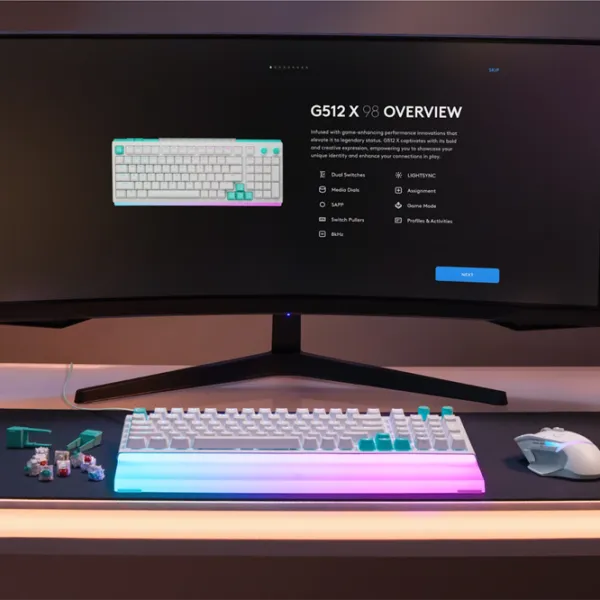 Tastatură Logitech G512 X 98 Cu fir / White photo 9