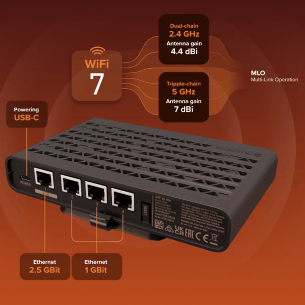 Access Point Mikrotik hAP be lite Black photo 5