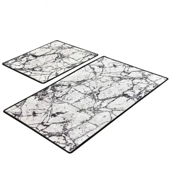 Набор ковриков для ванной Trendy Marble Полиэстер / Белый photo 1