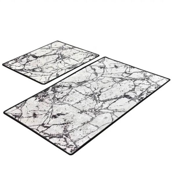 Набор ковриков для ванной Trendy Marble Полиэстер / Белый photo 1