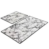 Набор ковриков для ванной Trendy Marble Полиэстер / Белый