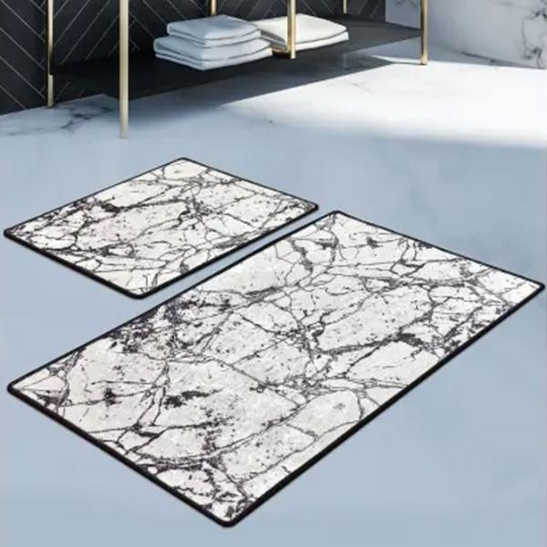 Набор ковриков для ванной Trendy Marble Полиэстер / Белый photo 4