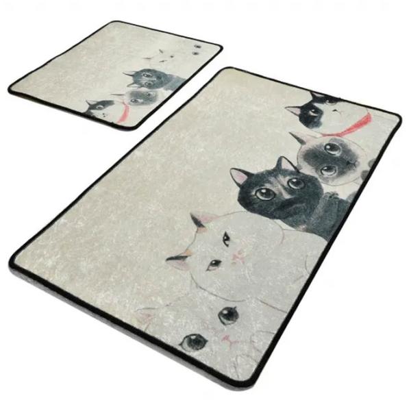 Набор ковриков для ванной Trendy Angry Cats DJT Полиэстер / Разноцветный photo 1