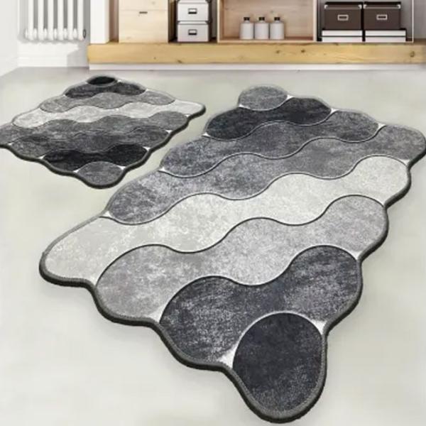 Набор ковриков для ванной Trendy Circle  Полиэстер / Серый photo 2
