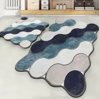 Набор ковриков для ванной Trendy Circle Полиэстер / Синий photo 3
