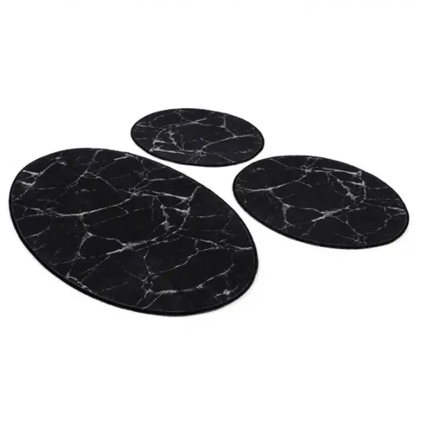 Набор ковриков для ванной Trendy Marble Полиэстер / Черный photo 1