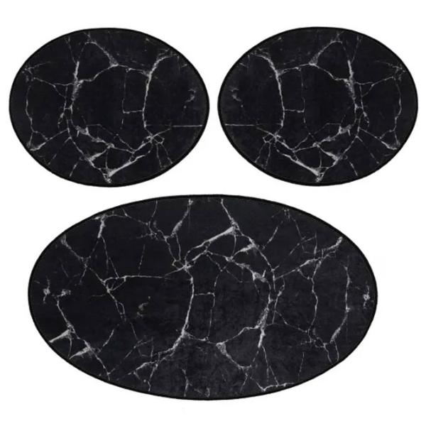 Набор ковриков для ванной Trendy Marble Полиэстер / Черный photo 3