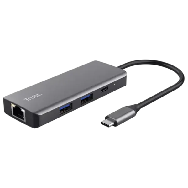 Адаптер Trust Dalyx 6-in-1 USB Type-C / Серебряный photo 1