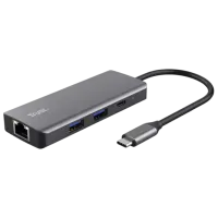 Адаптер Trust Dalyx 6-in-1 USB Type-C / Серебряный