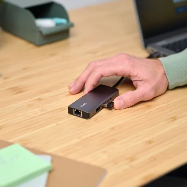 Адаптер Trust Dalyx 6-in-1 USB Type-C / Серебряный photo 6