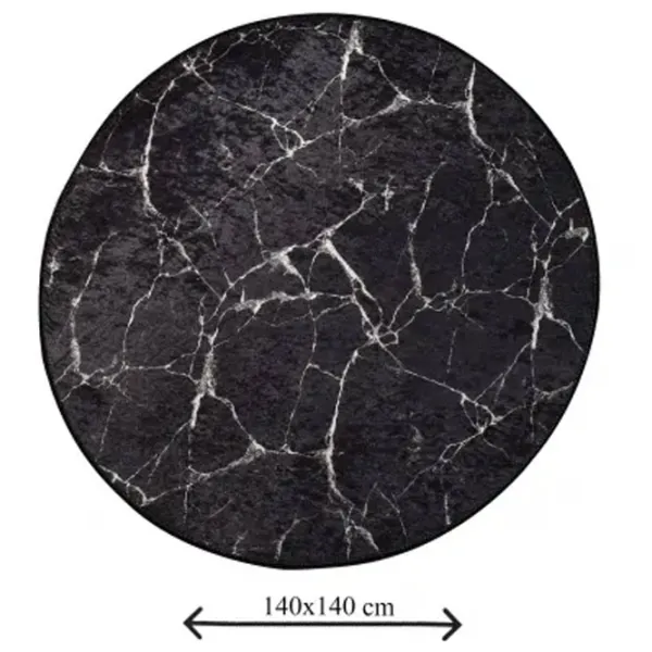 Коврик для ванной Trendy Marble Полиэстер / Черный photo 2