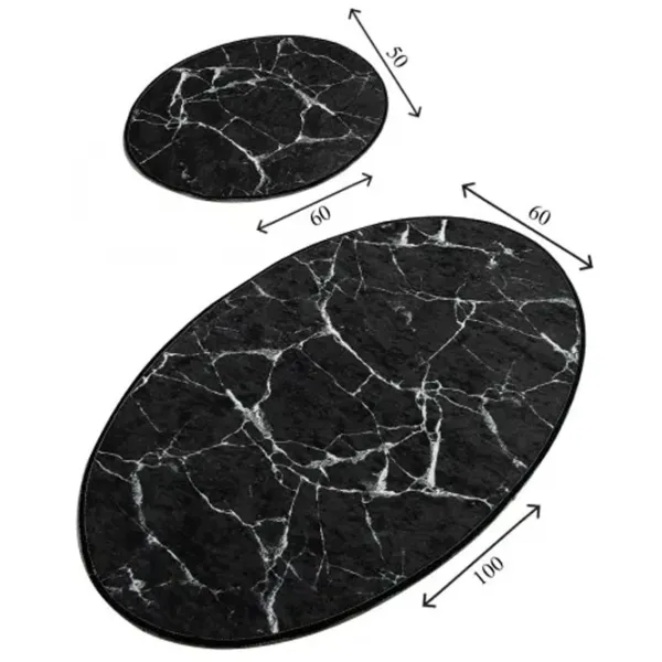 Набор ковриков для ванной Trendy Marble DJT Полиэстер / Черный photo 2