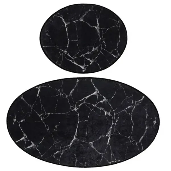 Набор ковриков для ванной Trendy Marble DJT Полиэстер / Черный photo 4