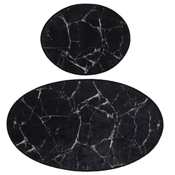 Набор ковриков для ванной Trendy Marble DJT Полиэстер / Черный photo 4