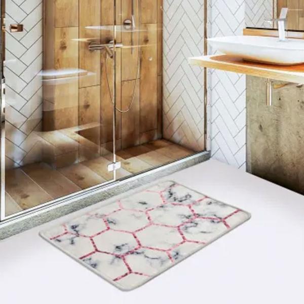 Коврик для ванной Trendy Honeycomb Полиэстер / Серый photo 5