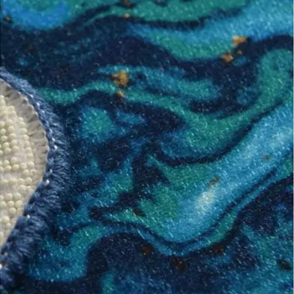 Коврик для ванной Trendy Marbling Полиэстер / Синий photo 3