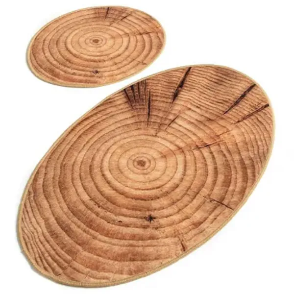 Набор ковриков для ванной Trendy Wood DJT Полиэстер / Коричневый photo 1