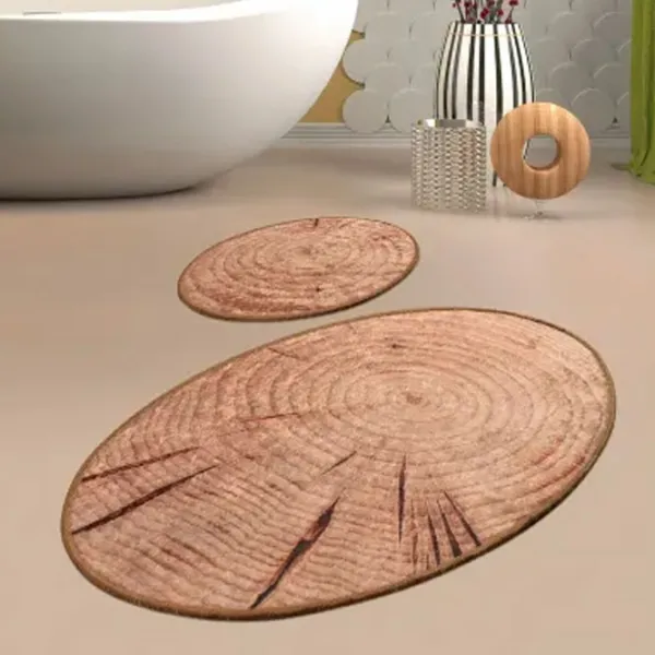 Набор ковриков для ванной Trendy Wood DJT Полиэстер / Коричневый photo 3